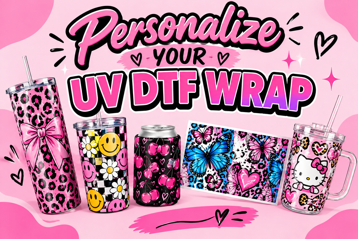Custom UV DTF transfer wrap/ Personalized transfer wrap/ Transparent background only/ PNG Format.
